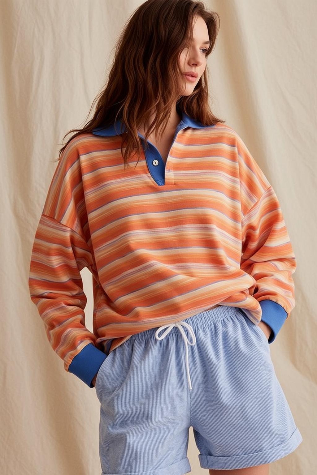 Autumn Young Long Wavy Brown Fair Long-sleeved