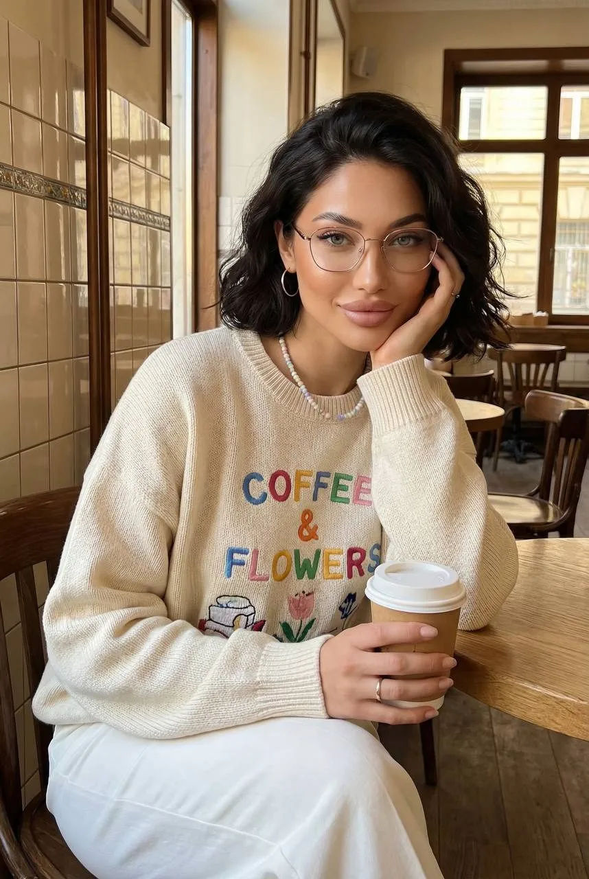 Glasses And Earrings And Necklace And Rings At A Cafe