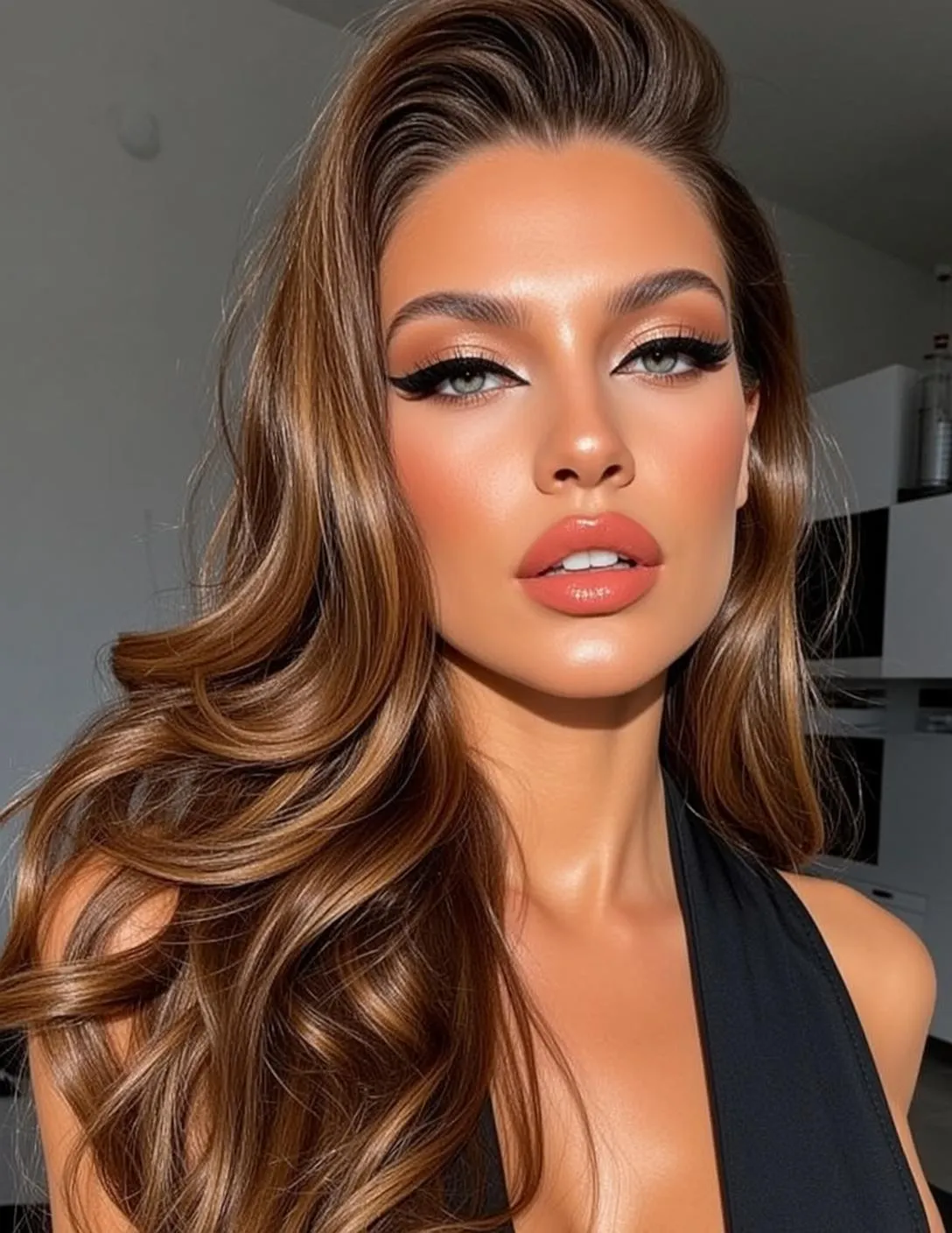 Makeup And Lash Extensions In A Kitchen