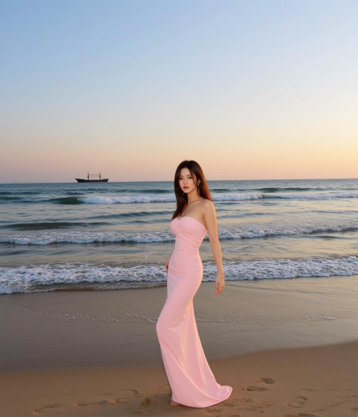 Pink Beach Gown