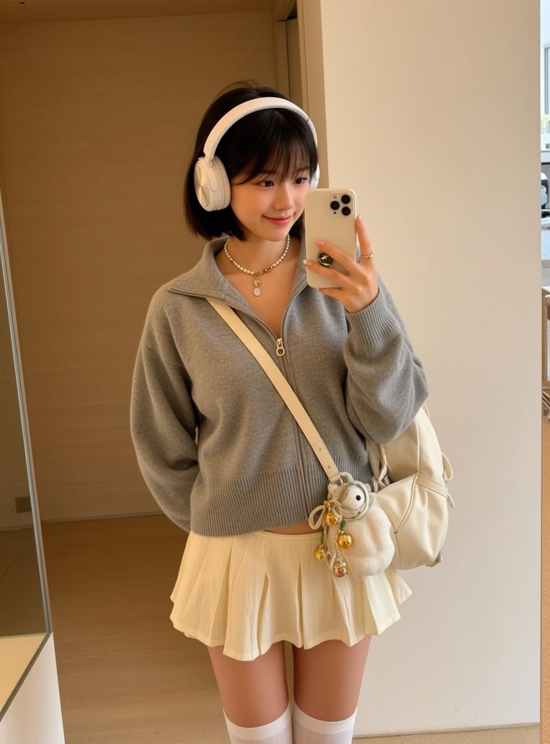 Knit Sweater Doorway Selfie
