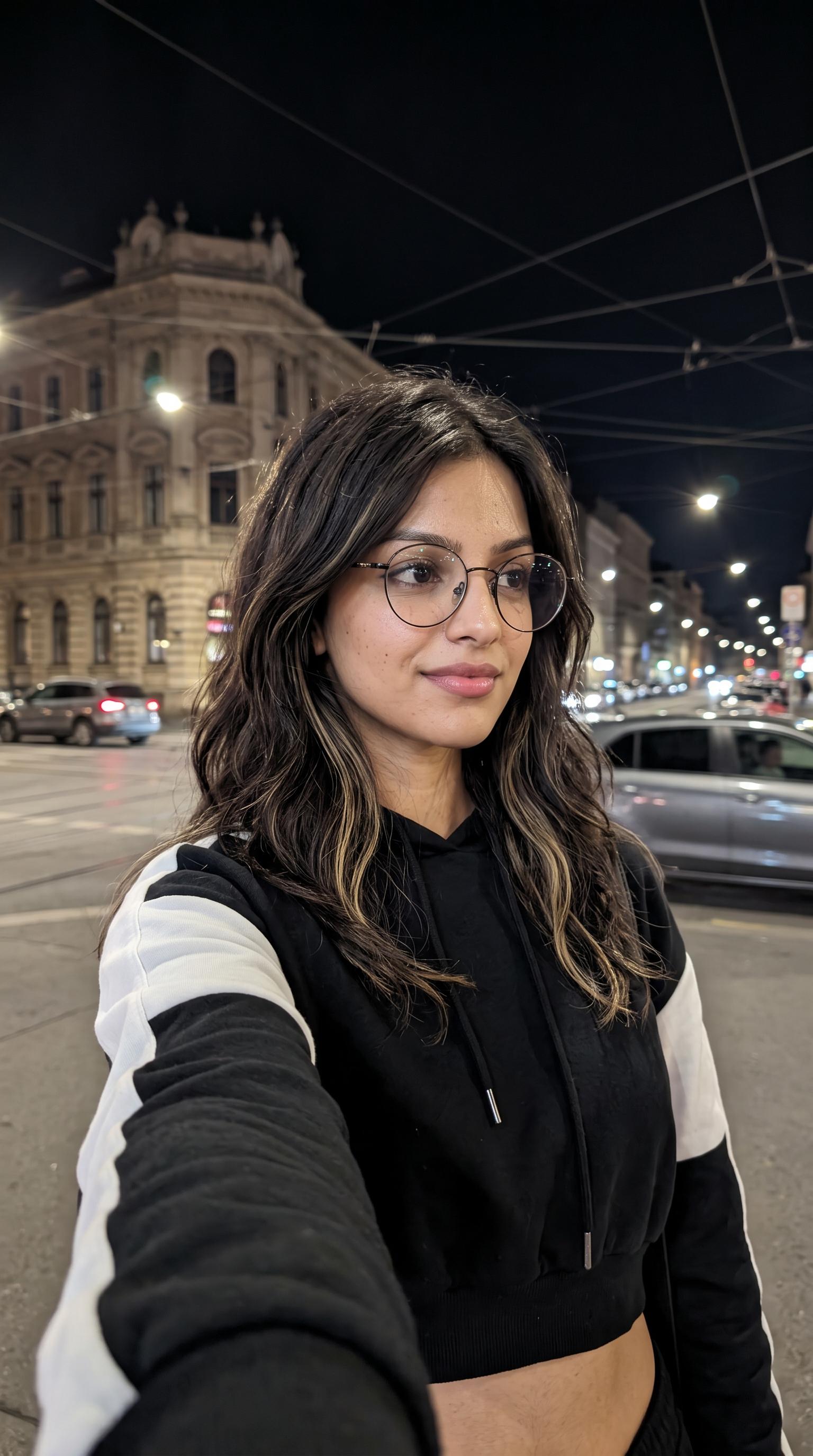 Dark Rimmed On Urban Street Setting