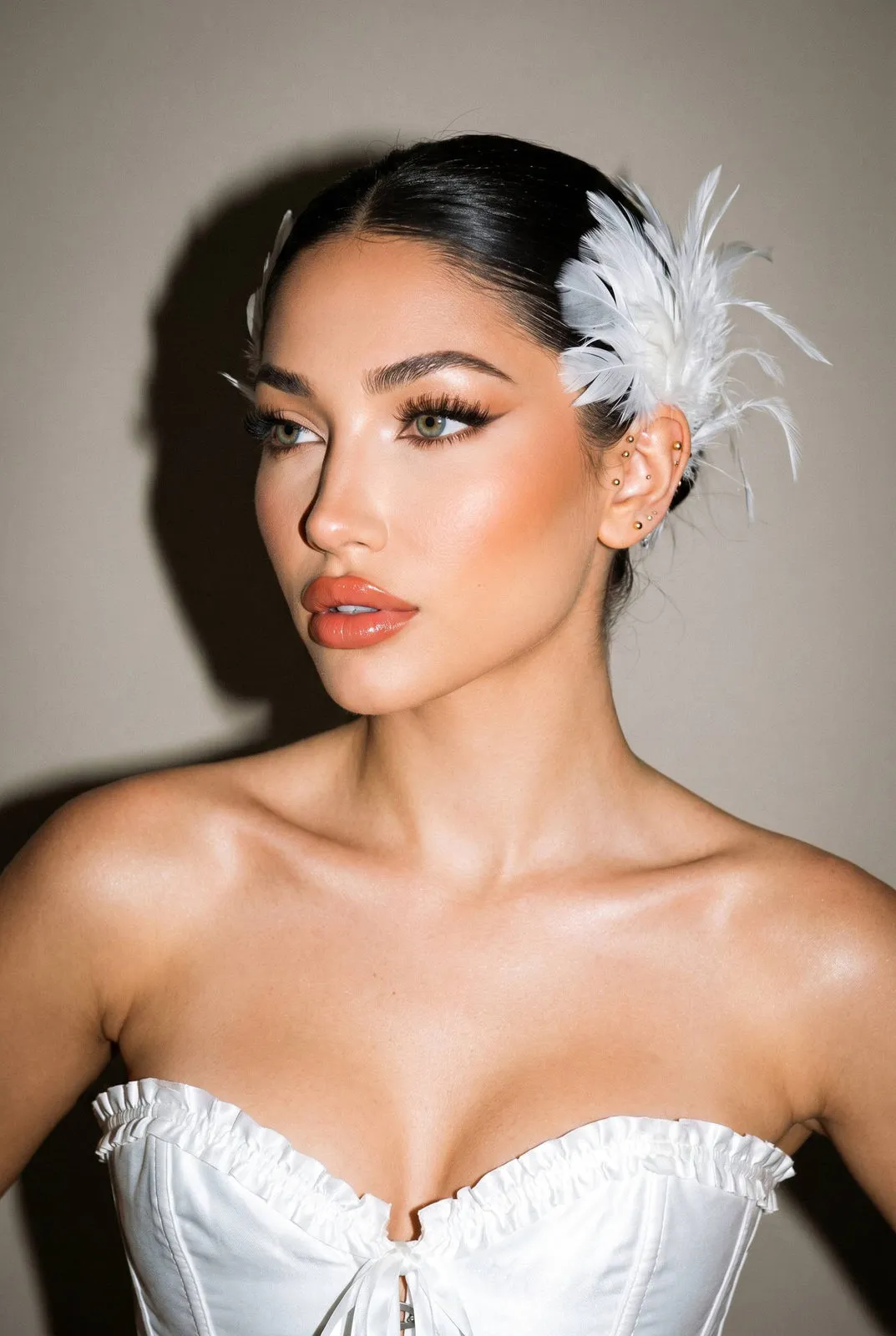 Piercings And Makeup In Studio Portrait