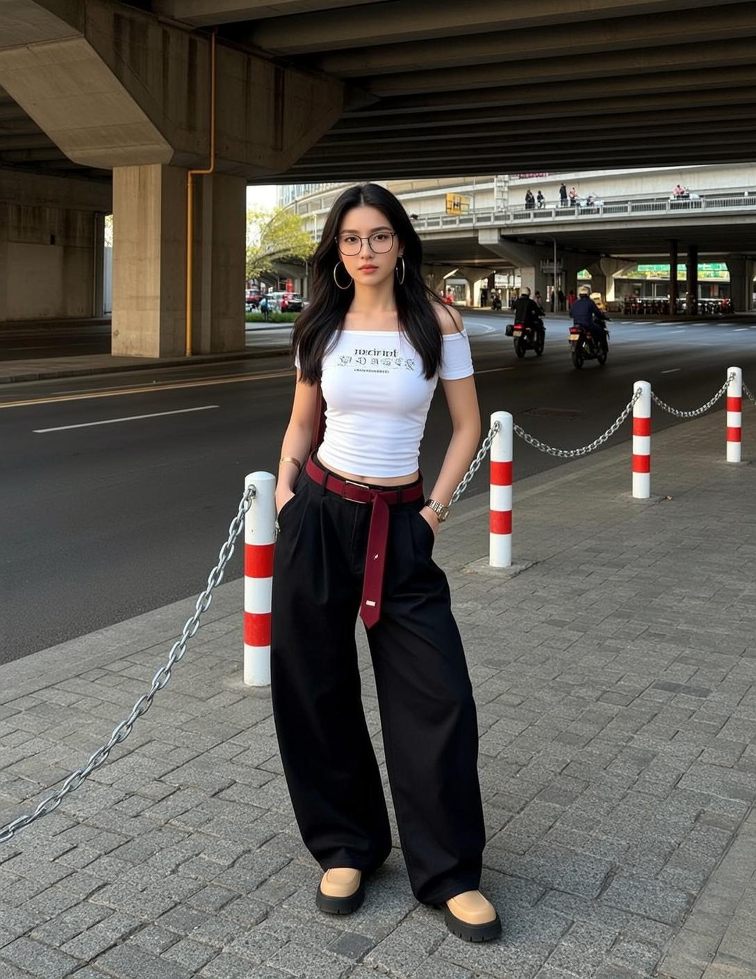 Off Shoulder White Top Underpass