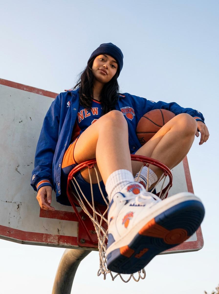 Basketball Hoop Low Angle Editorial Seated On Rim