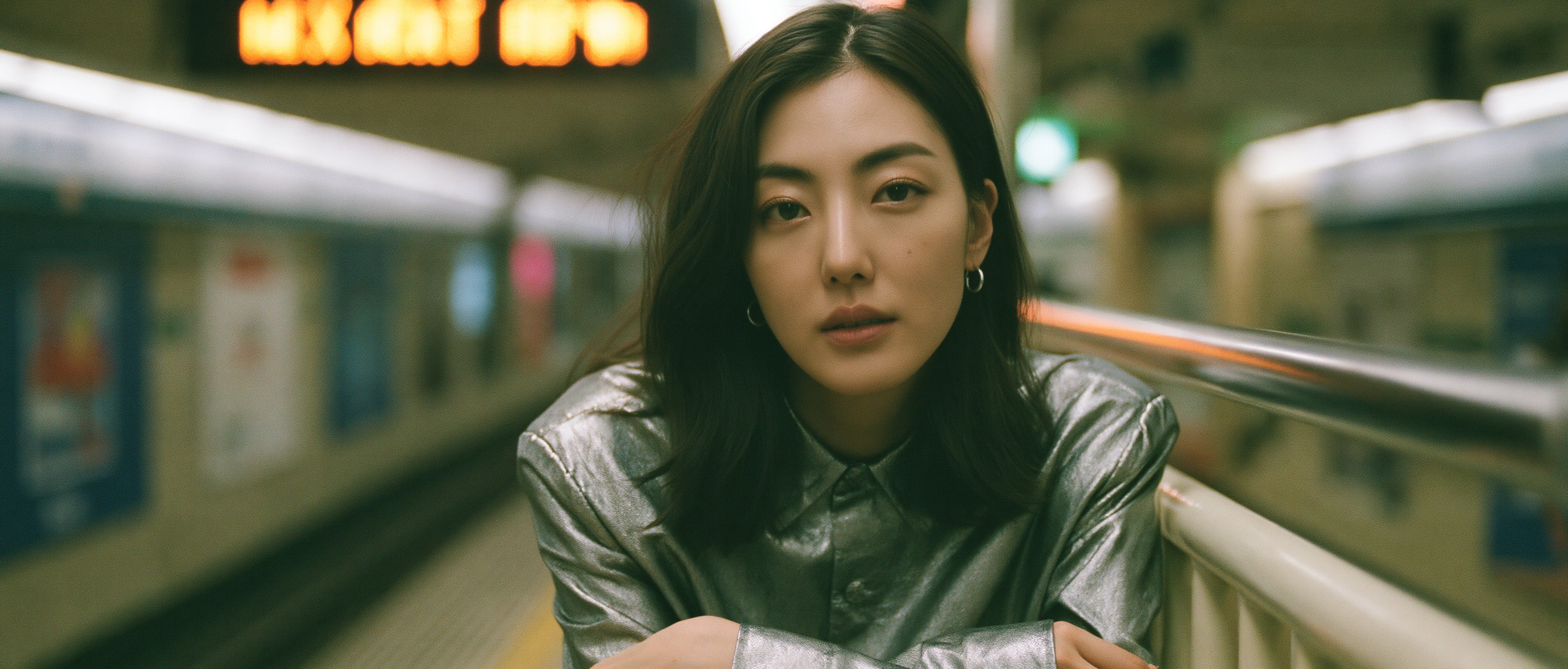 Subway Platform Metallic Shirt