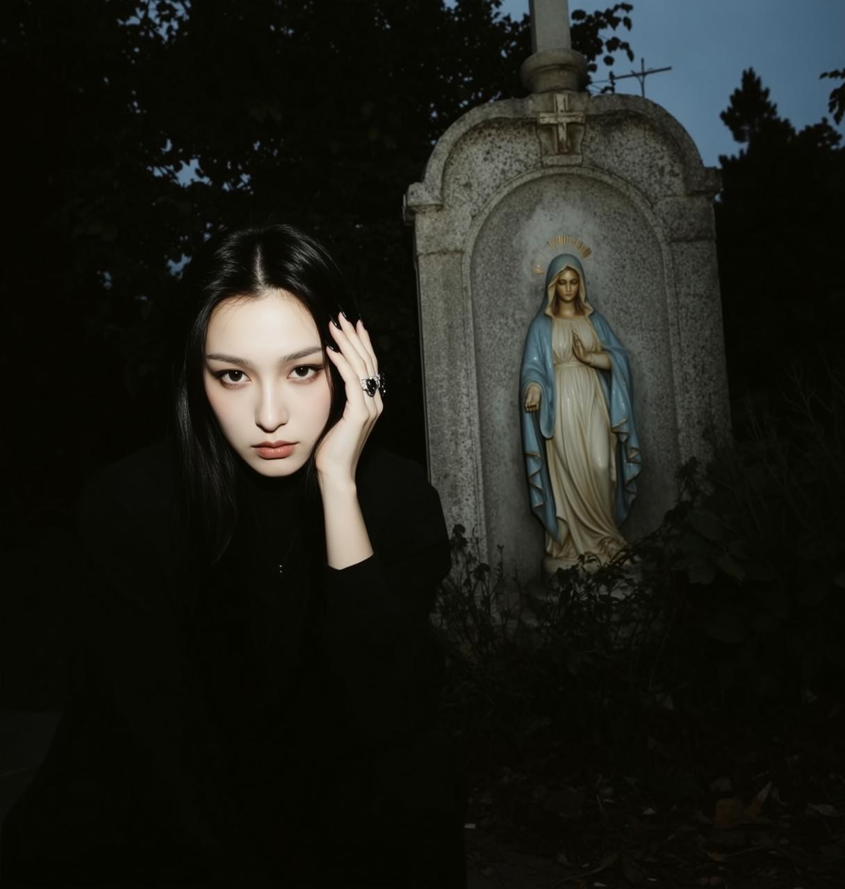 Cemetery Dress Portrait