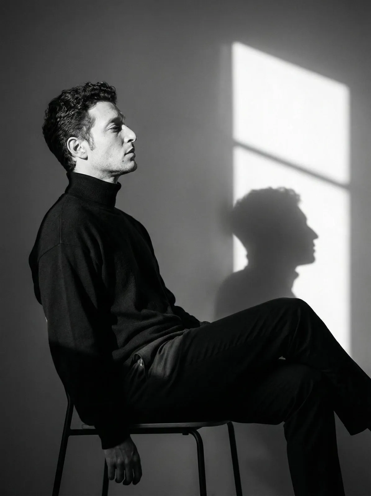Man Profile Chair Light Shadow Studio