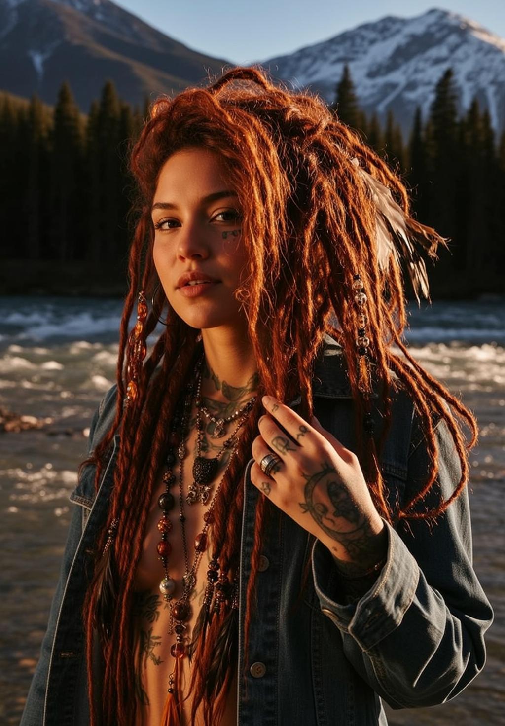 Riverbank Denim Jacket Portrait
