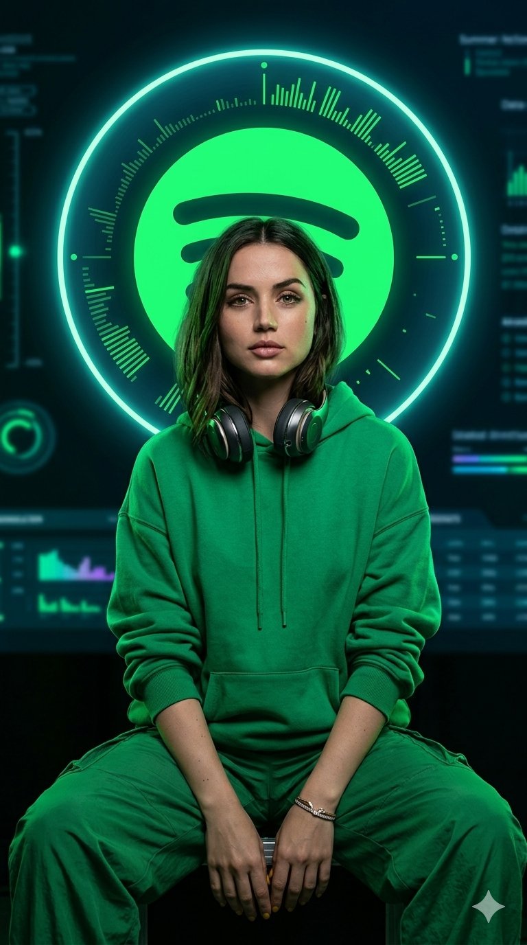 Green Hoodie Digital Interface Remix Camera Logo