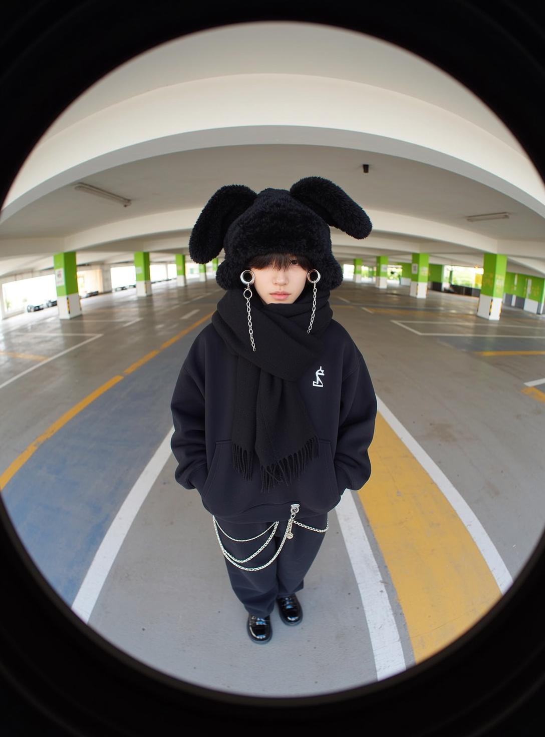 Black Bunny Hat Parking Garage