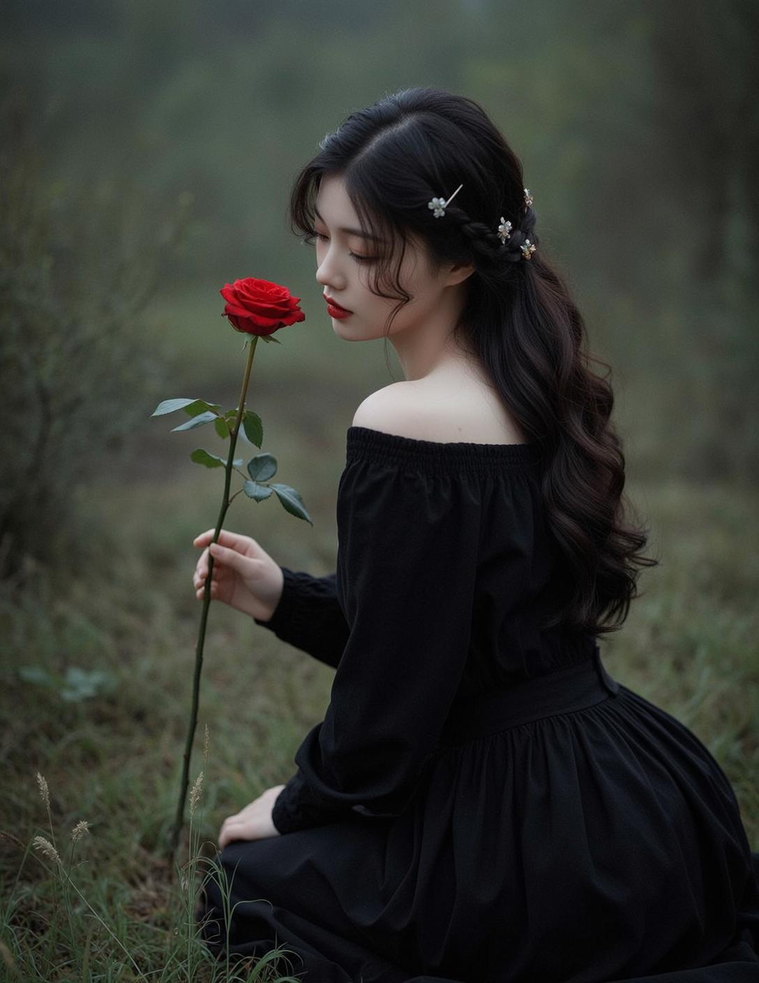 Kneel Dress Portrait