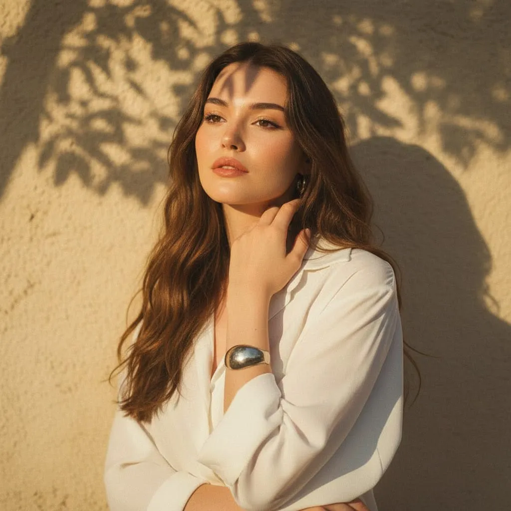 Golden Hour Elegance: A Portrait in Nature's Embrace