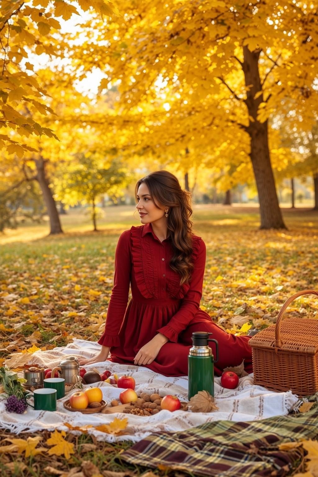 Autumn Long Wavy Brown Pulled Back Fair