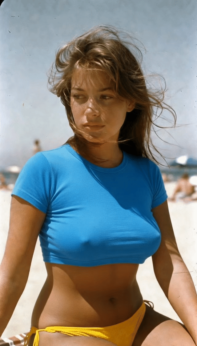 Medium On Bright Sun Drenched Sandy Beach Same Is Centered