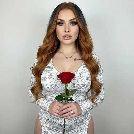 Gorgeous Caucasian Woman With Striking Almond Shaped Green Eyes Really