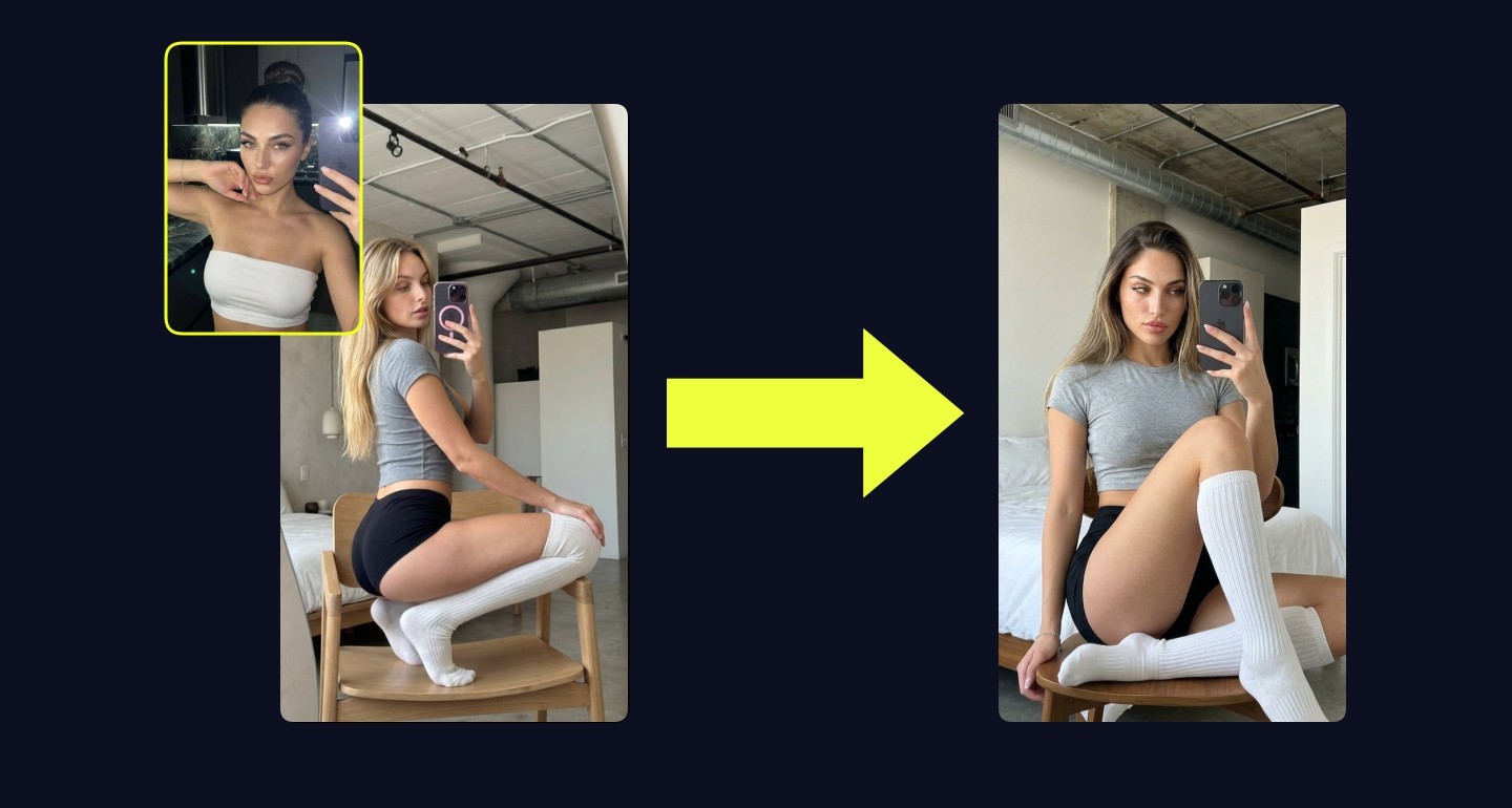 Lily remix walkthrough for Loft Bedroom Mirror Selfie Grey Crop Top Shorts