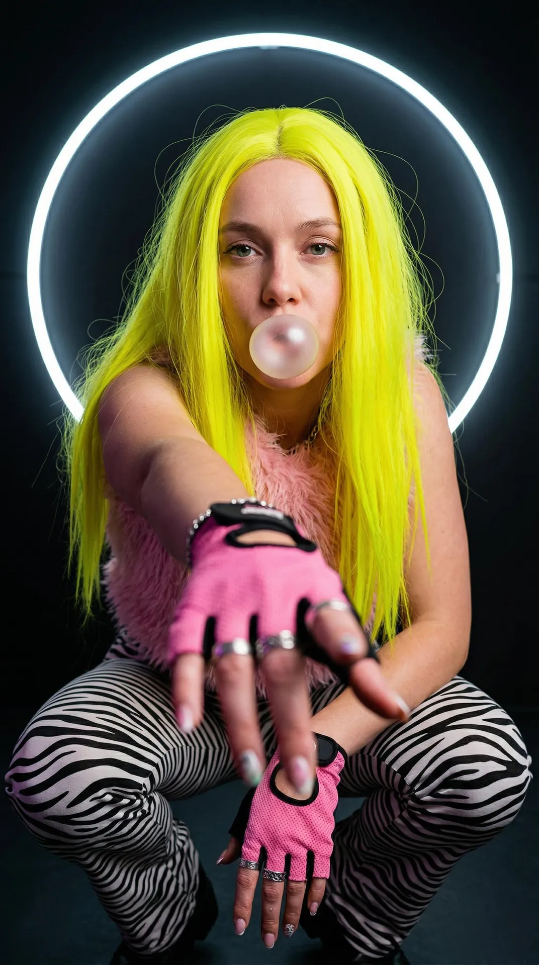 Rings And Manicure In Fashion Portrait