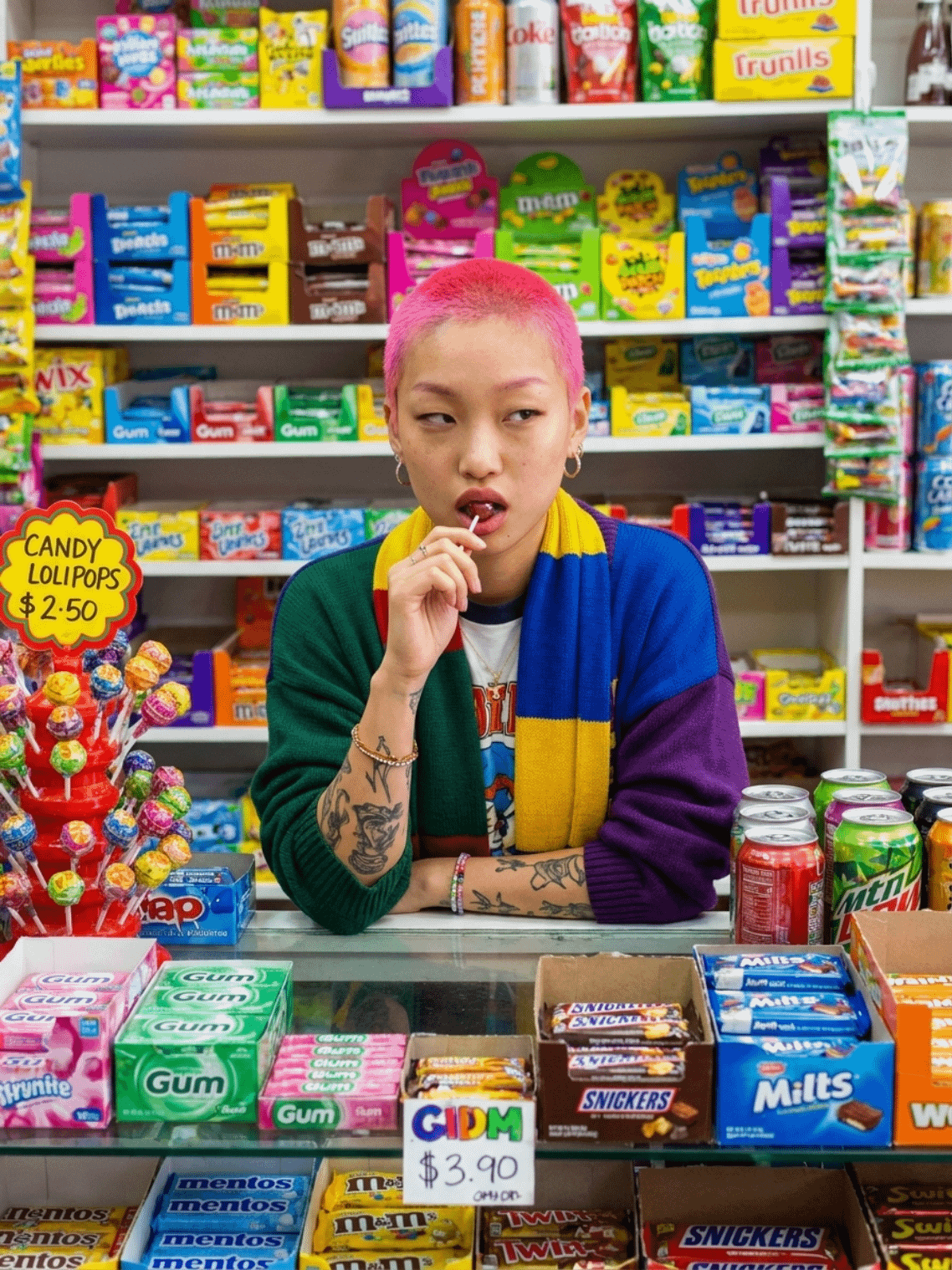 Female In Candy Shop Counter