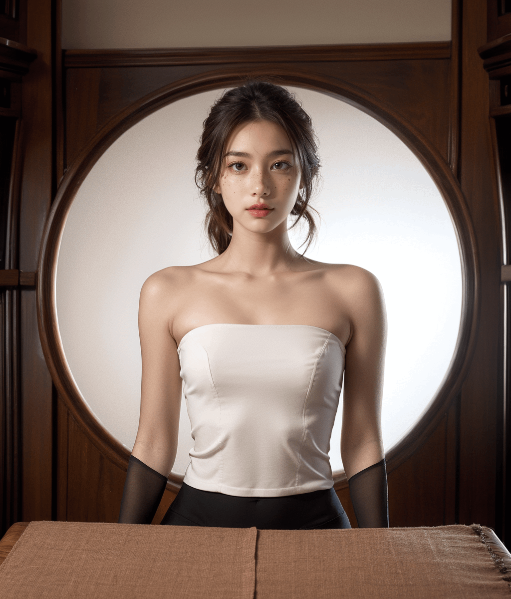 Form Fitting White Strapless Tube Top In Frame