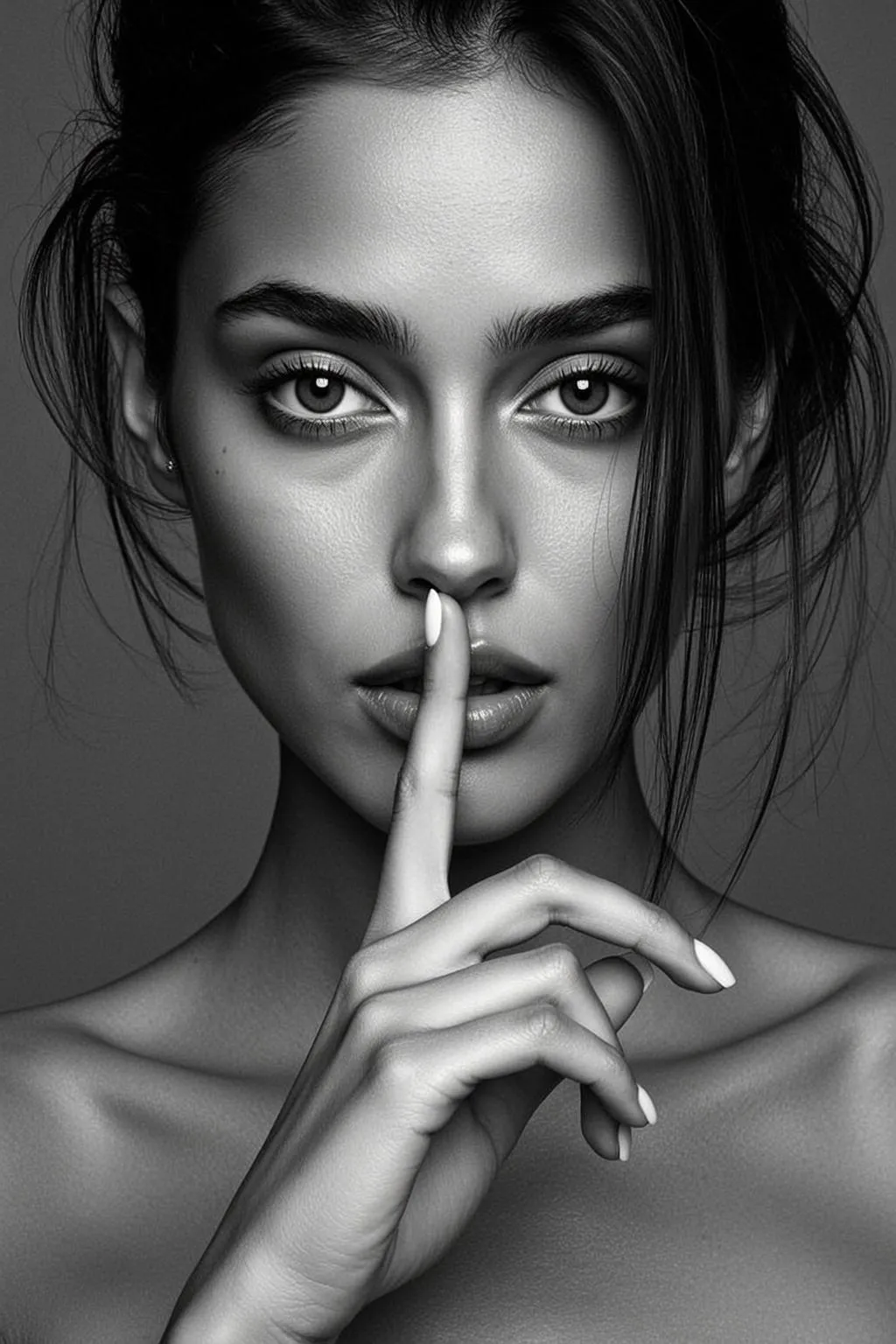 Makeup And Manicure In Beauty Closeup