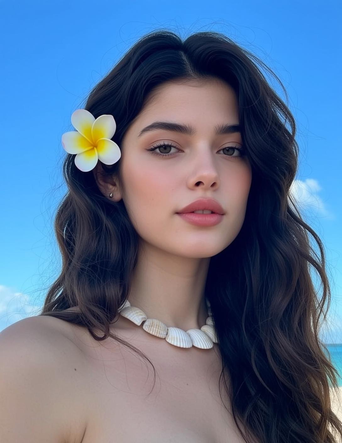 Seashell Necklace Beach Flower Look