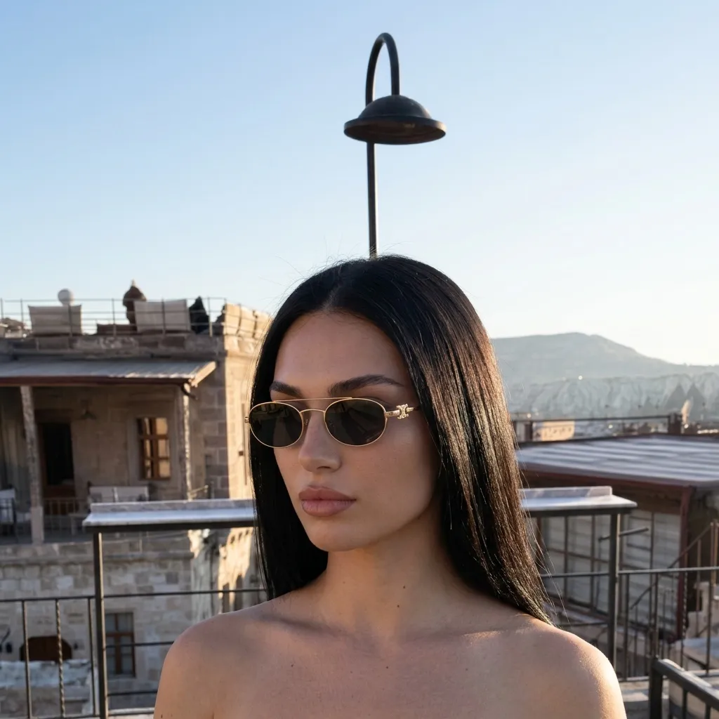 Sunglasses On A Rooftop Portrait