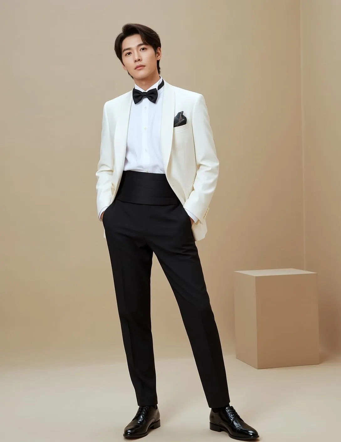 Ivory Tuxedo Studio Look