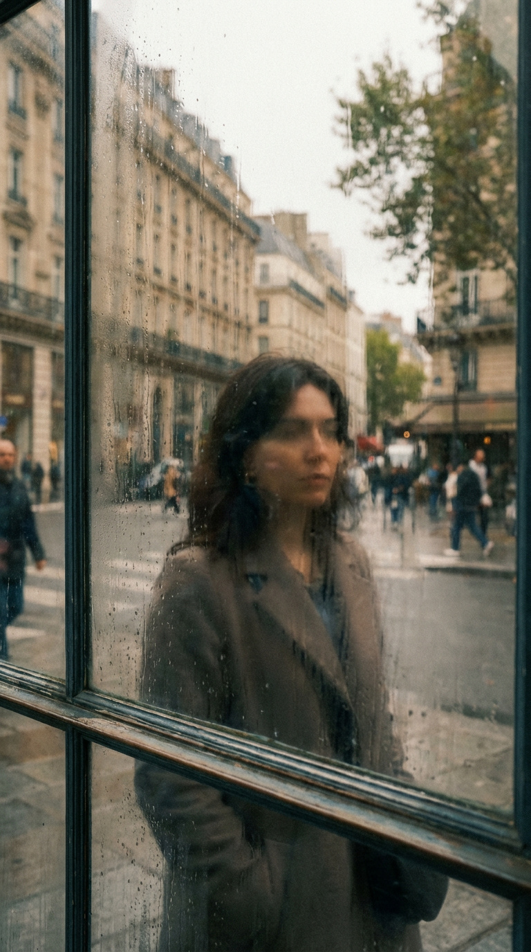 Obscured Reflection City Window Layered Composition