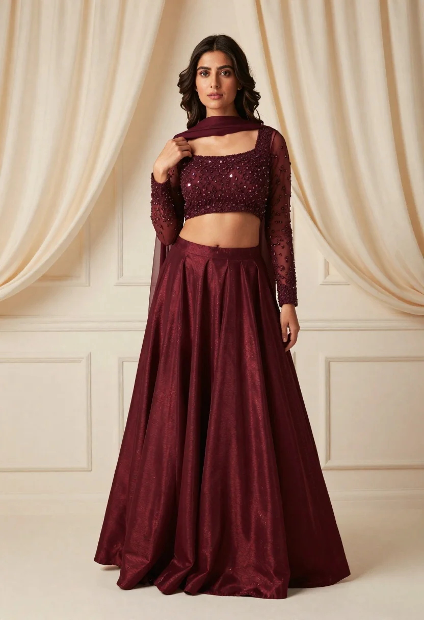 Full-length Portrait Young Woman Standing Elegant Studio Setting Subject Young reference photo