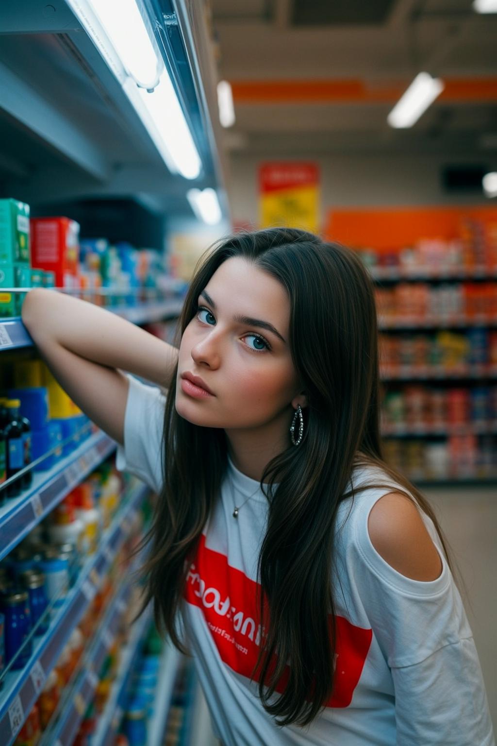 Grocery Aisle Portrait Pose