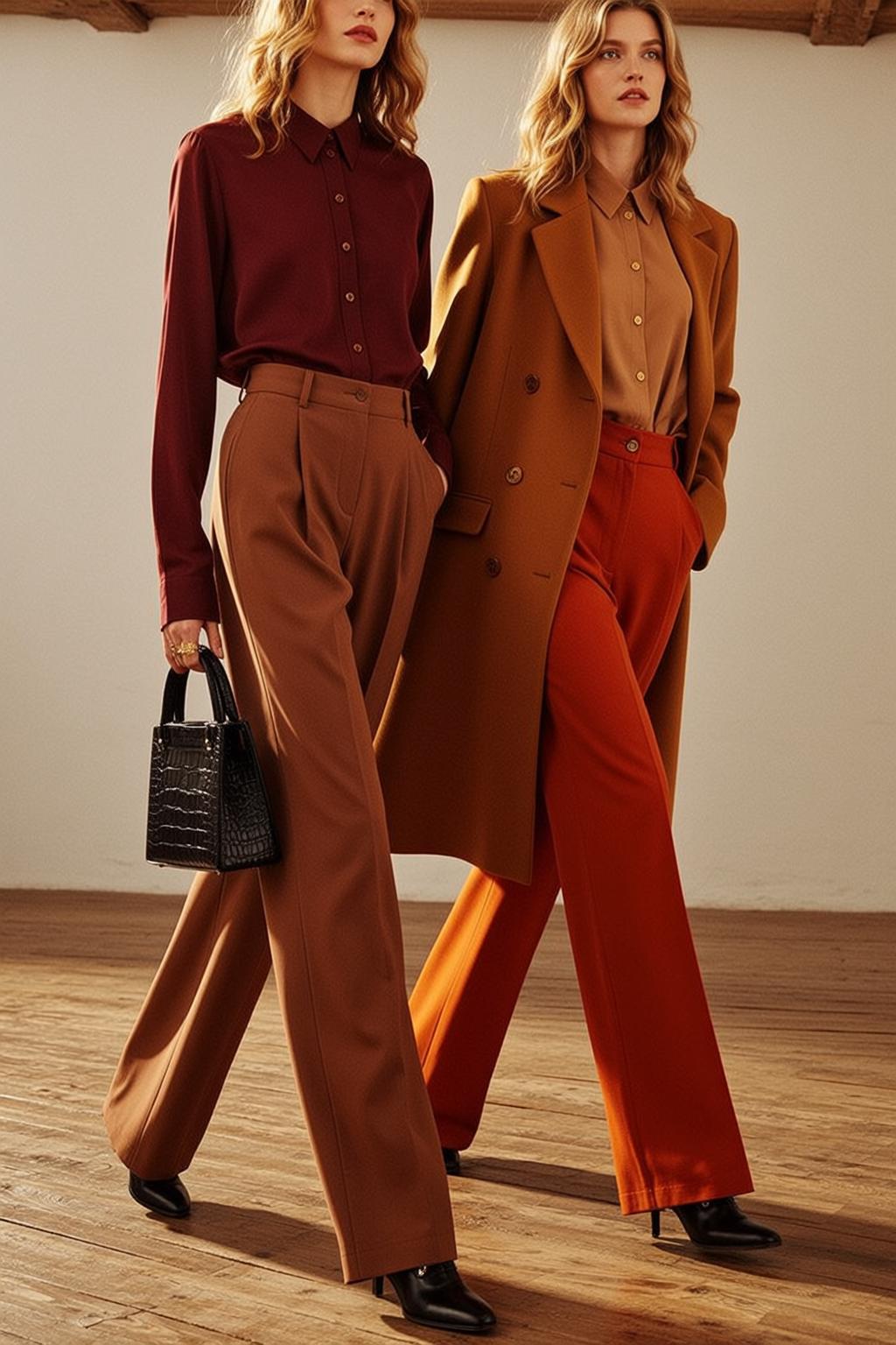 Fashion Week Wavy Blonde Fair Brown Collared