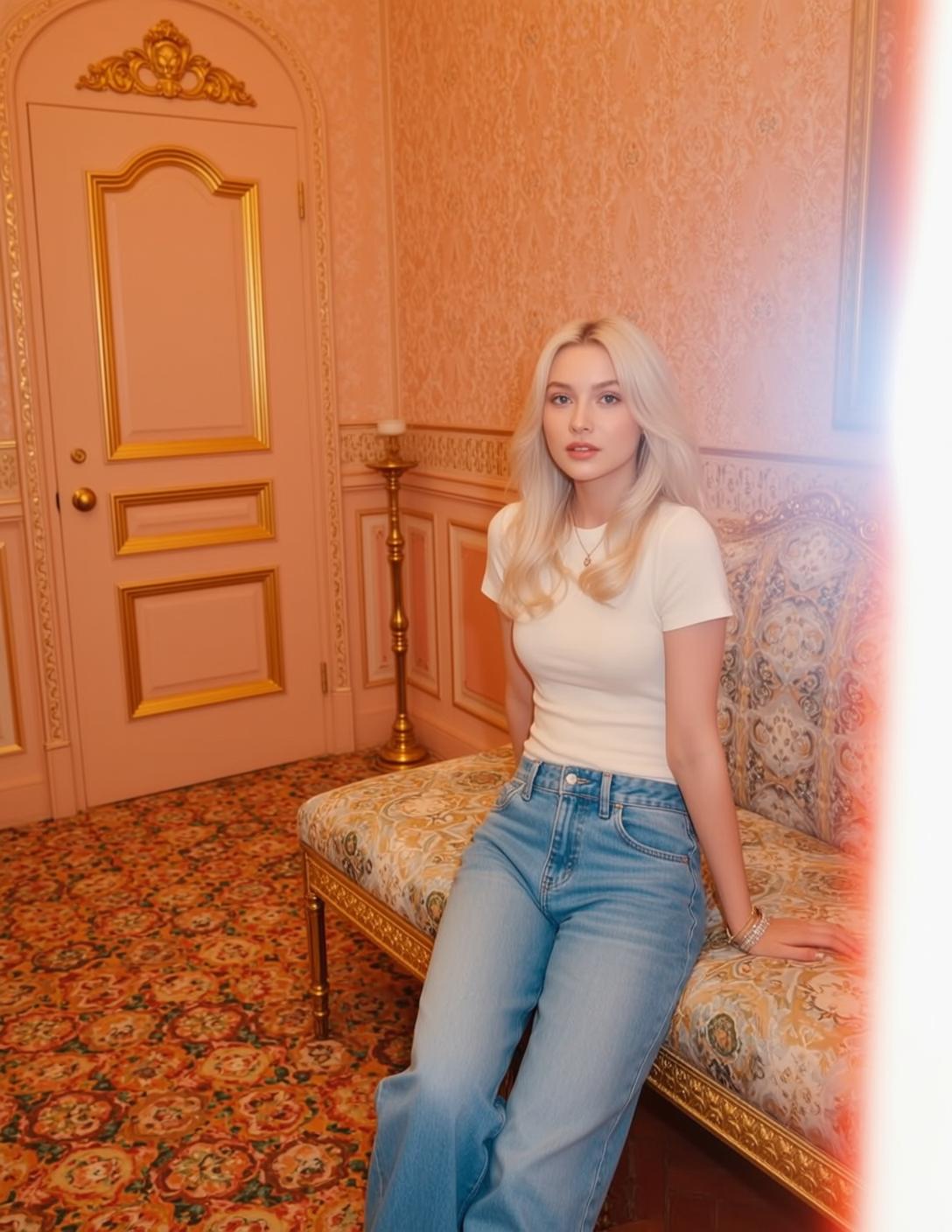 White Tee Ornate Room