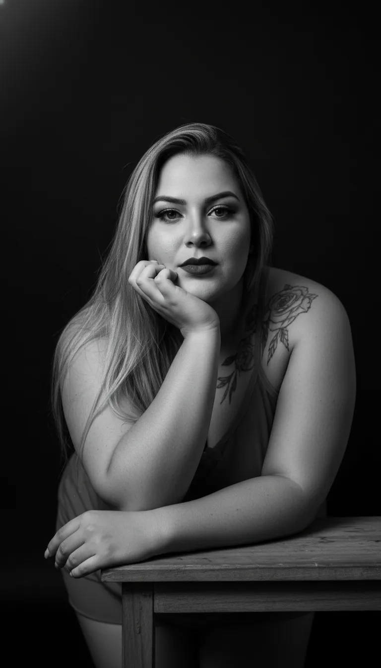 Dramatic Black And White Portrait