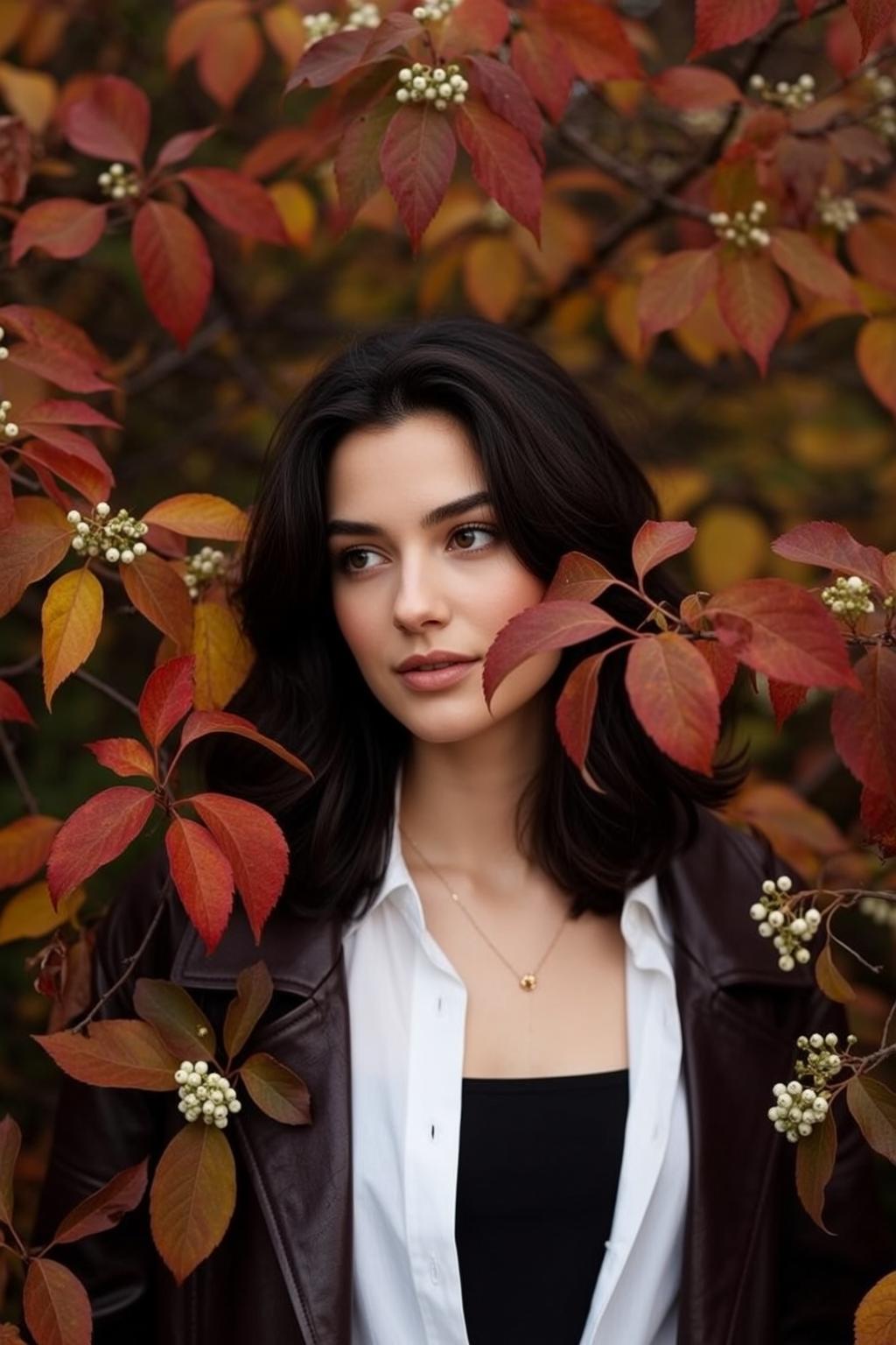 Autumn Young Dark Brown Shoulder-length Wavy Fair