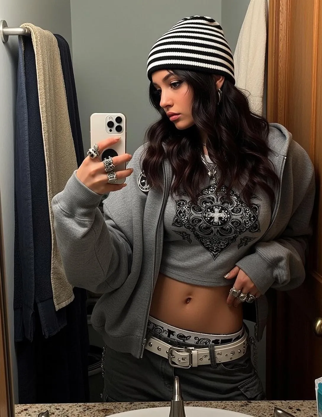 Rings In A Mirror Selfie