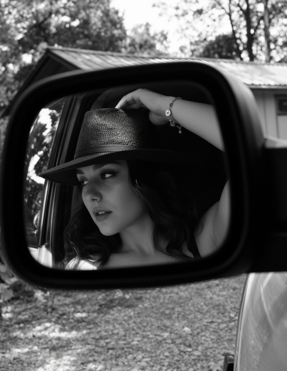 Explore Seen Reflected Car Side Mirror Her