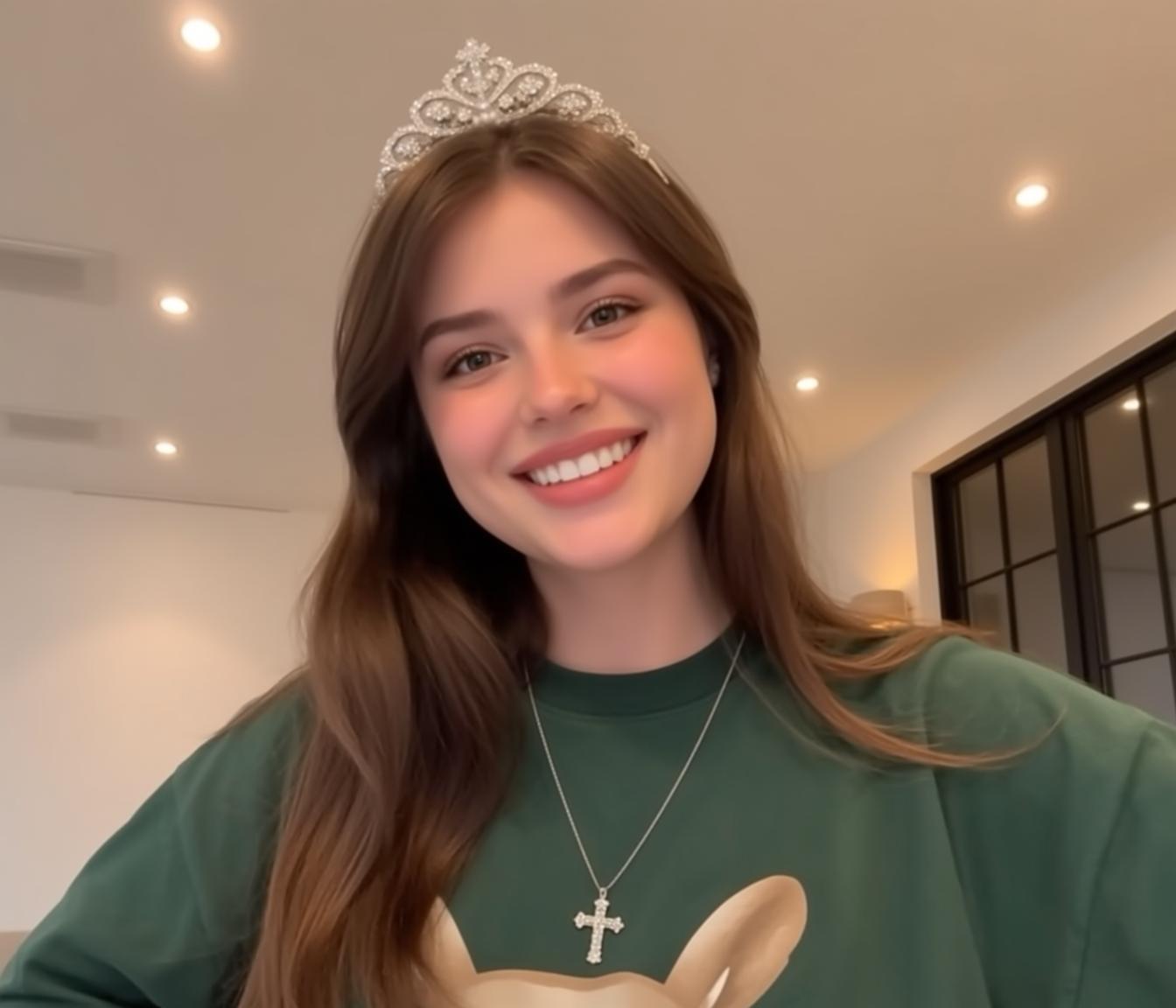 Green Sweatshirt Smiling Portrait reference photo