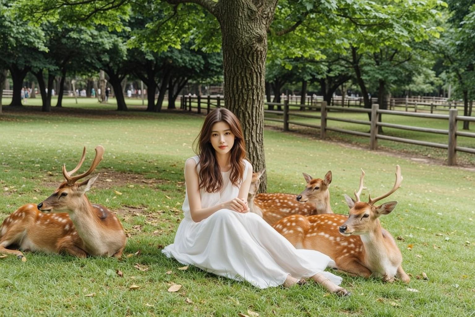 Fairycore Young Long Wavy Brown Fair Sleeveless