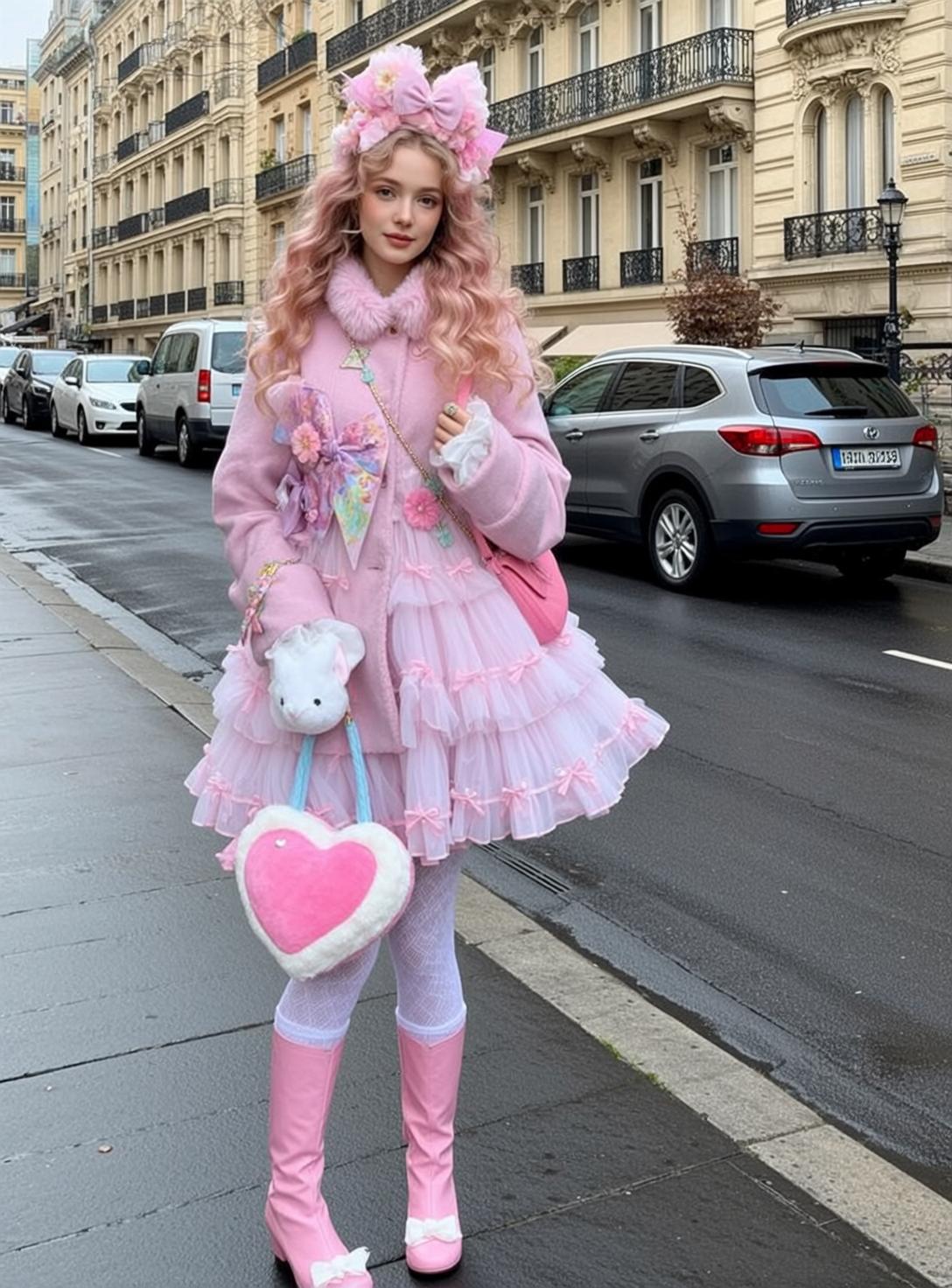 Pastel Pink Street Fashion