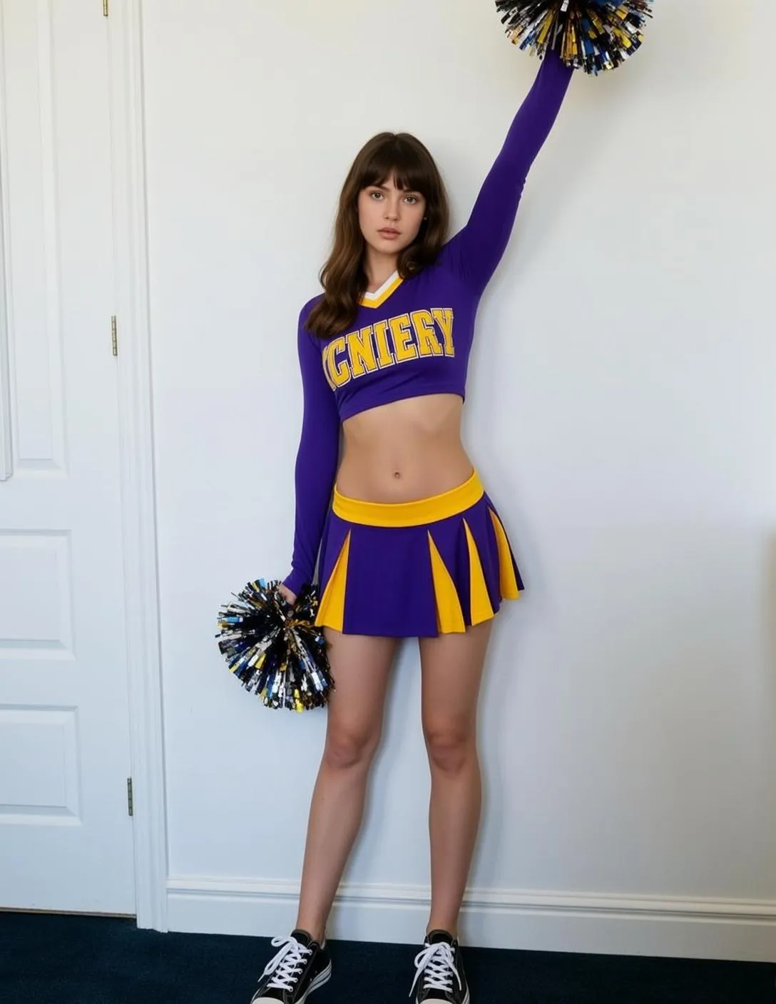 90s Young Brown Shoulder-length Bangs Fair Purple