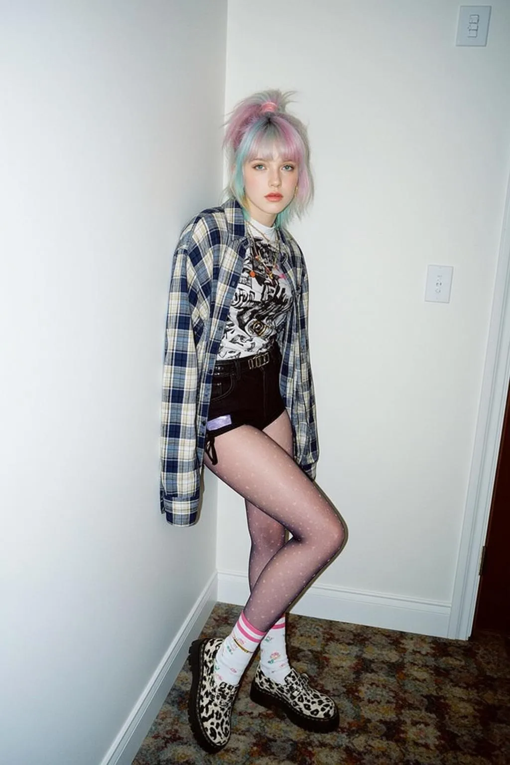 Pink Hair Transformation And Necklace In Styled Portrait
