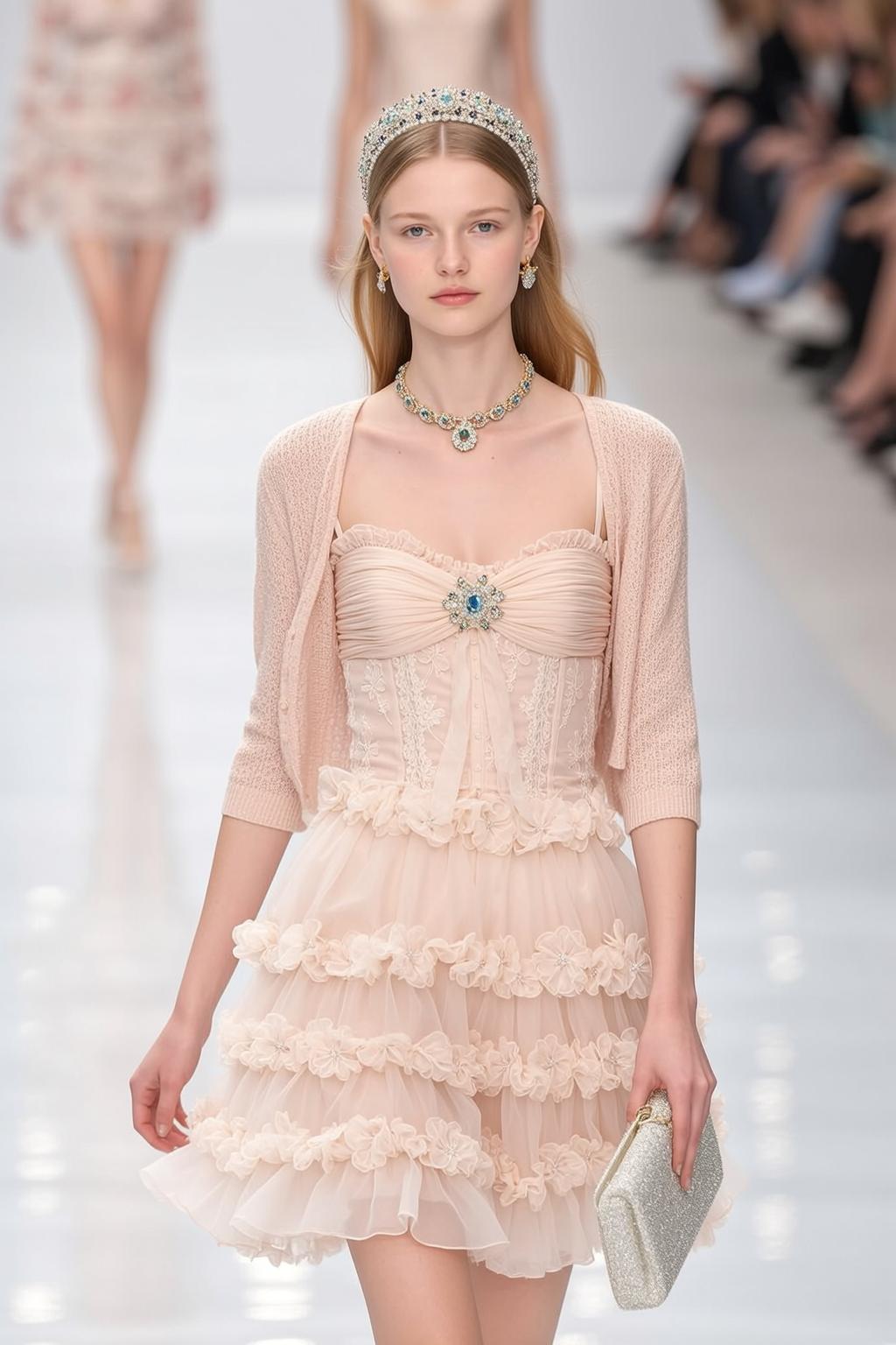 Pink Runway Tiara Look