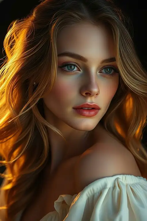 Concept Art Photography Portrait Featuring Supermodel Early With Bronde Ombr