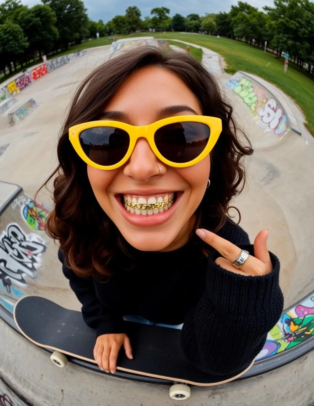 Sunglasses At A Skate Park