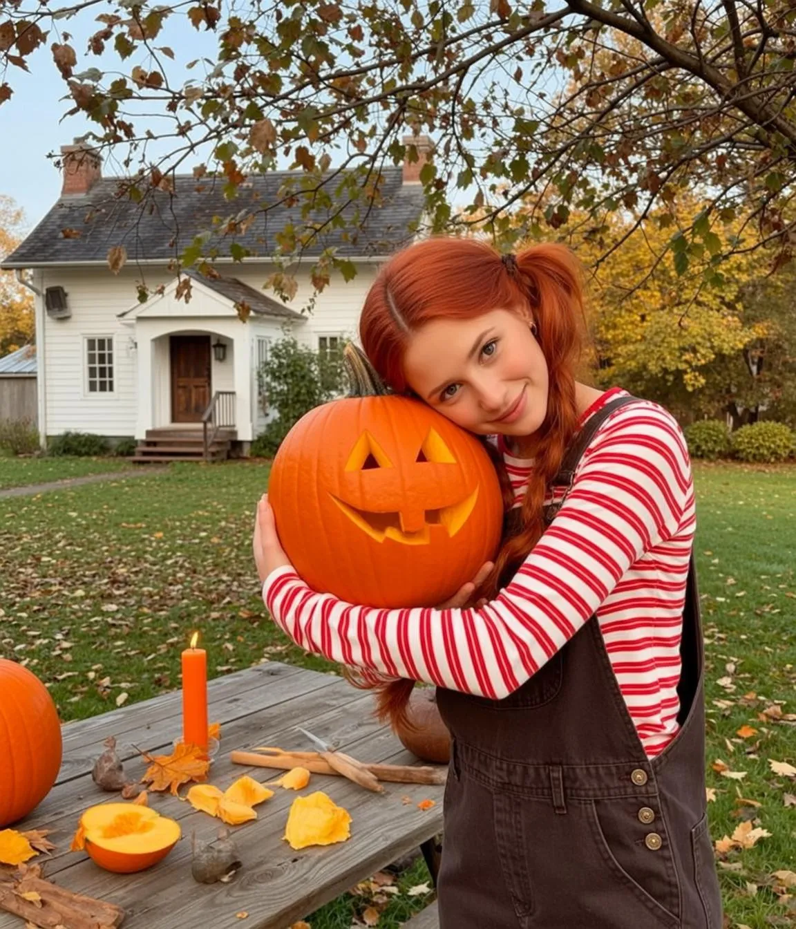 Autumn Young Long Red Hair Pigtails Fair