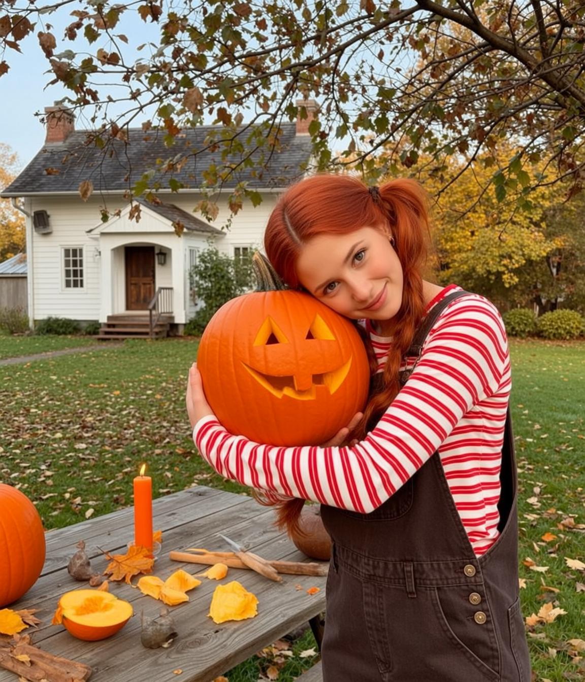 Autumn Young Long Red Hair Pigtails Fair