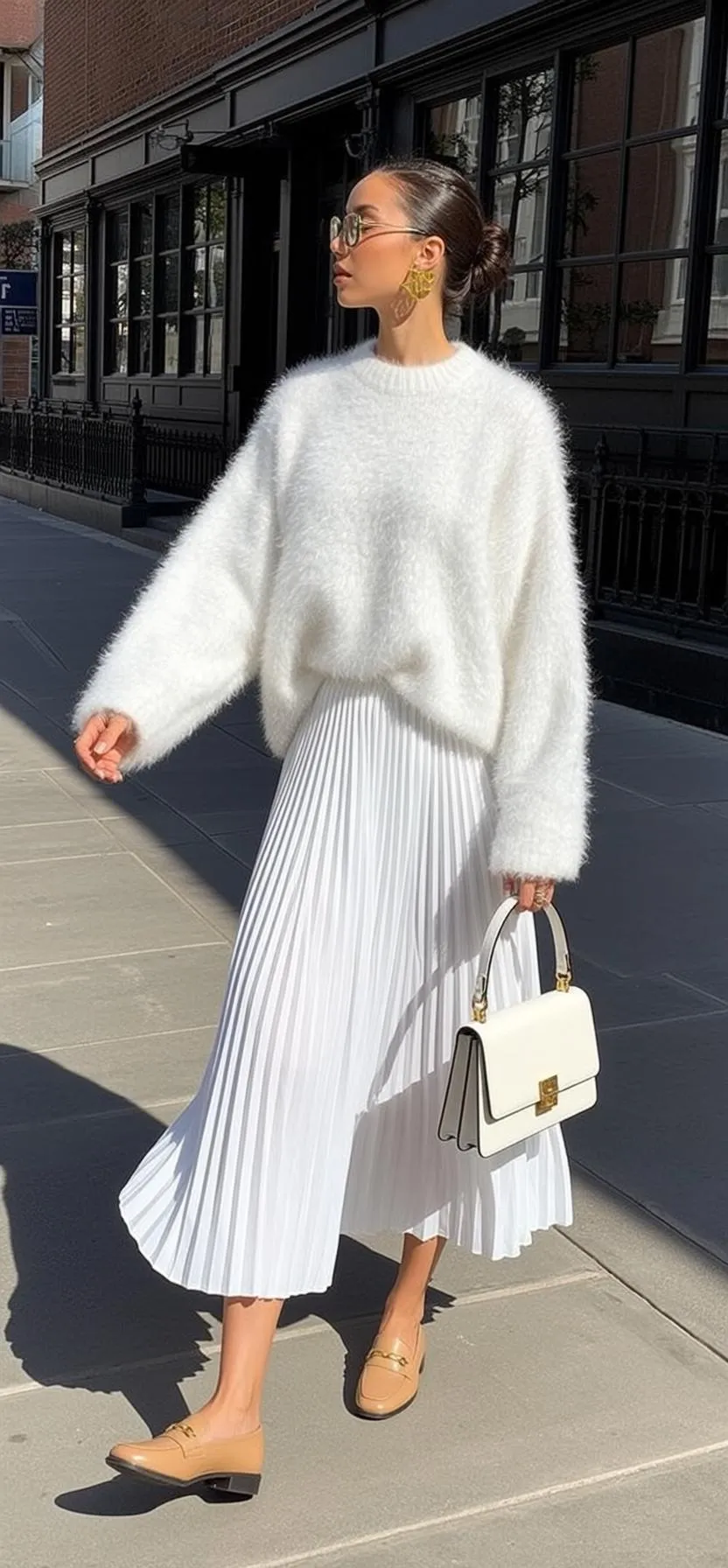 Sunglasses And Earrings In Street Portrait