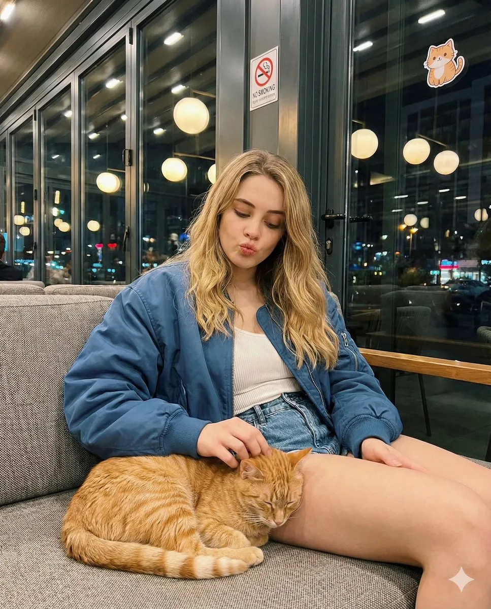 Makeup In Cafe Portrait