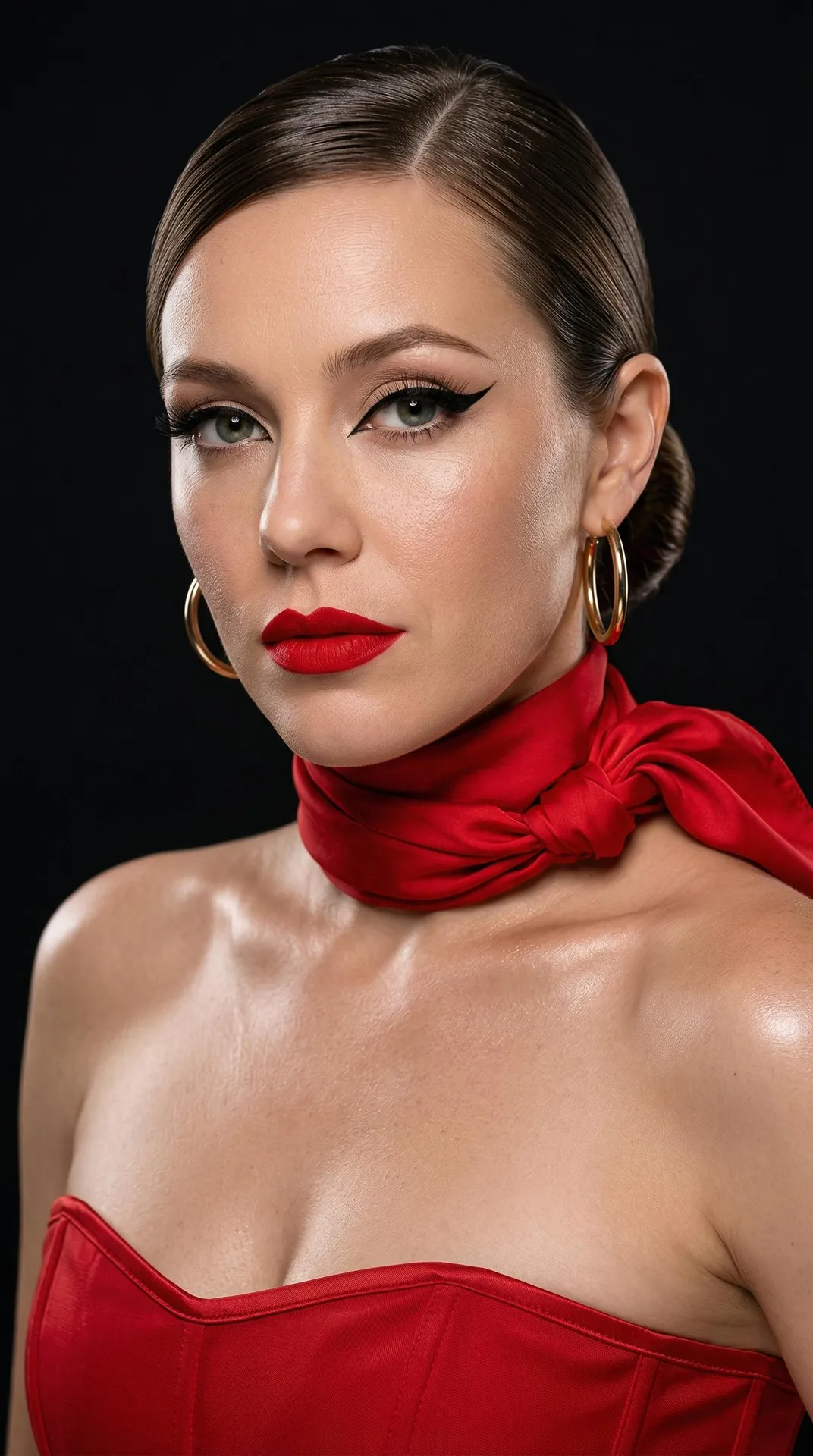 Makeup And Earrings In Studio Portrait